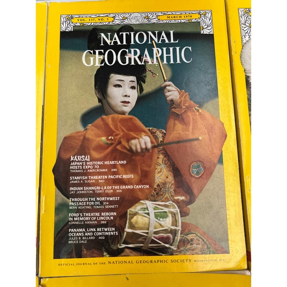 National Geographic 1970 February, March, April, May and June w/ Supplements - Picture 2 of 5